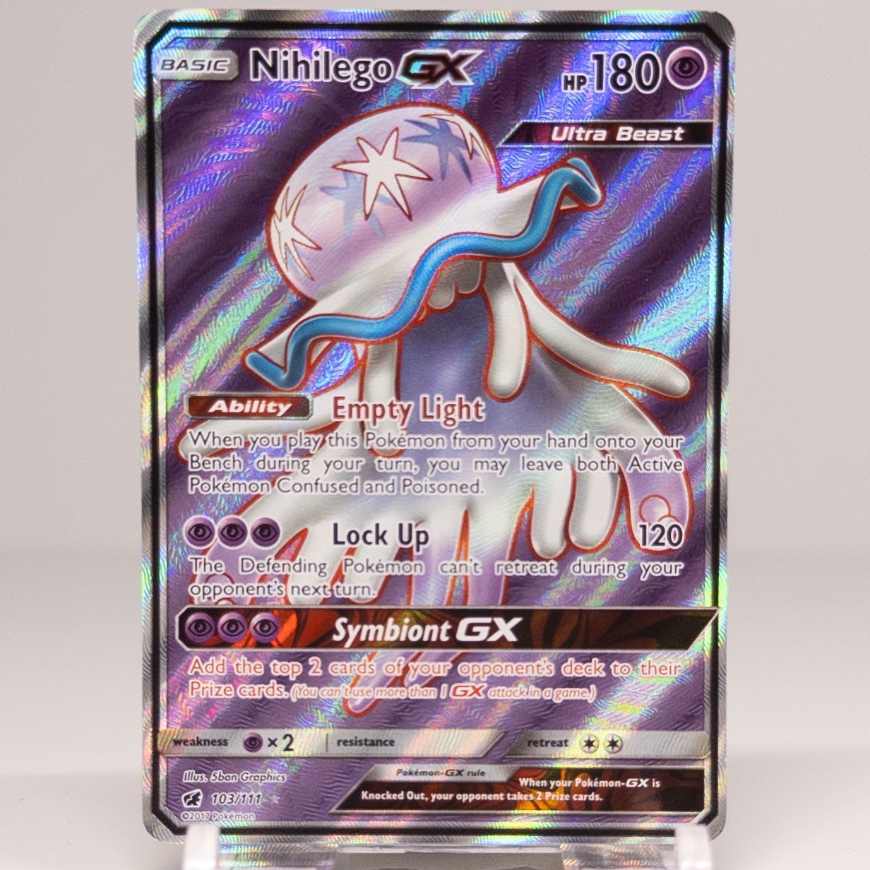 Nihilego GX (Full Art) Ultra Rare SM - Crimson Invasion 103/111 NM