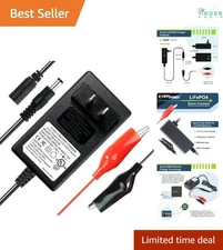 12V LiFePO4 Battery Charger 1A for Deep Cycle Rechargeable Batteries