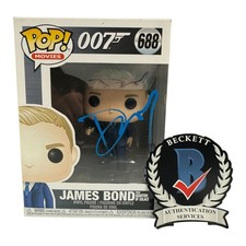 DANIEL CRAIG SIGNED AUTOGRAPH JAMES BOND FUNKO POP 688 BECKETT BAS COA 007