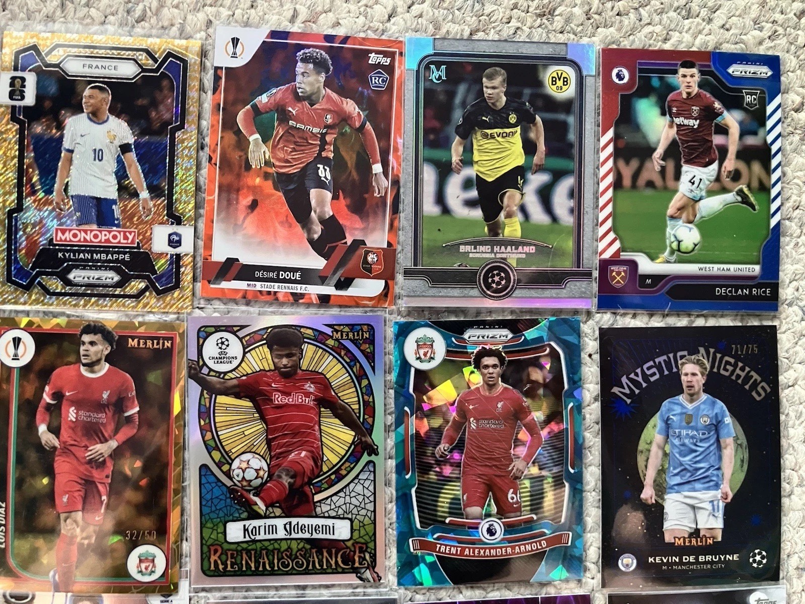 Soccer Topps Panini  Lot x16 Haaland/Doue RC Messi Low #'d Auto Case Hit Rookies view 2