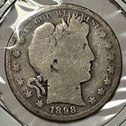 1898-S  (.3617 OZ SILVER) Barber Silver Half Dollar  * GREAT WAY TO BUY SILVER *