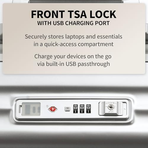 20 Inch Aluminium Frame Carry On Luggage 20in carry-on Aluminum Frame Silver