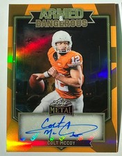 2026 Leaf Metal Colt McCoy Auto Autograph Armed Dangerous Prismatic Gold #d 1/1