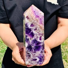 3.74LB Natural Dream Amethyst Crystal Column Magic Wand Obelisk Point Healing