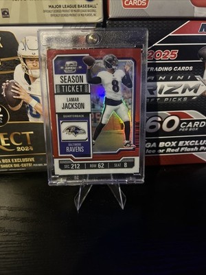 2023 Optic Contenders, LAMAR JACKSON /175  Red Prizm  #4  BALTIMORE RAVENS