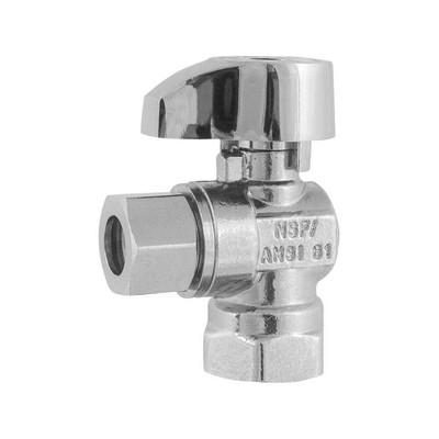 GRAINGER APPROVED 26-1001LF Water Supply Stop,Brass,1/4-Turn,3/8'' 5LYF7