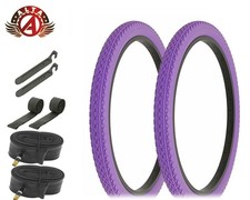 ALTA BICYCLE WIRE BEAD TIRE 24x 2.125 PURPLE HEAVY DUTY DIAMOND TREAD SET OF 8PC