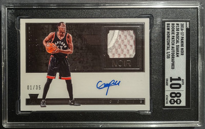 2016-17 Noir Pascal Siakam 130 Rookie Jersey Patch RPA 1/35 SGC 8 Auto 10