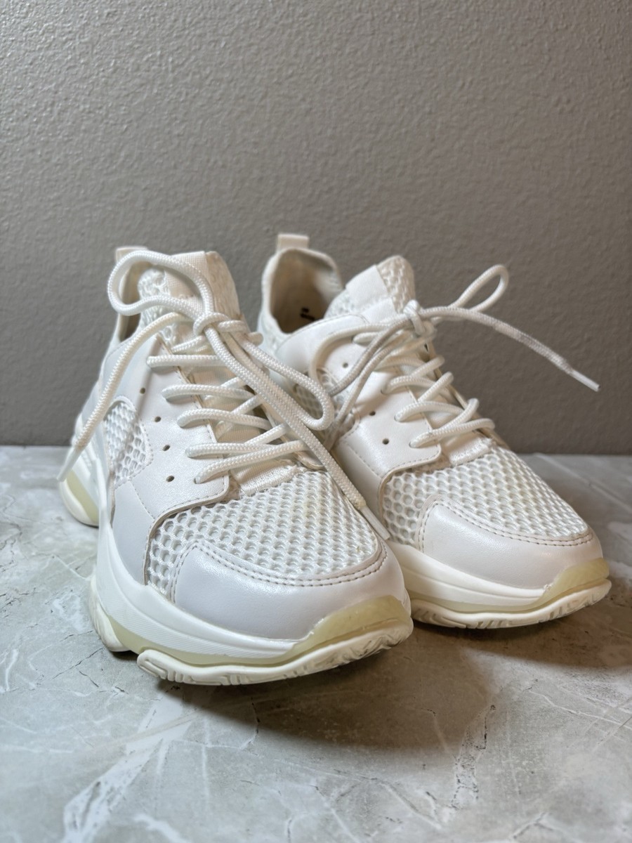 Steve Madden Arelle Exaggerated Sole Sneaker Women's Size 9 M White  Athleisure | eBay