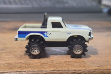 Vintage Rare Schaper Stomper 4x4 Chevy Luv White/Blue--Runs and Lights Up