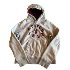 Vintage 90  s Abercrombie  Fitch Reverse Weave Heather Gray L Heavy Hoodie