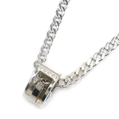 Collana Gucci argento 925 ritaglio G 223351 J8400 8106 16 2g 45cm usata KOER 0