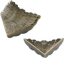 Antique Decorative Box Corner Protectors,1.6" x 1.6" Bronze Tone