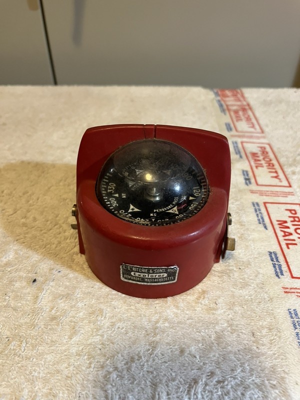 Vintage E. S. Ritchie & Sons Inc. Red Explorer Compass