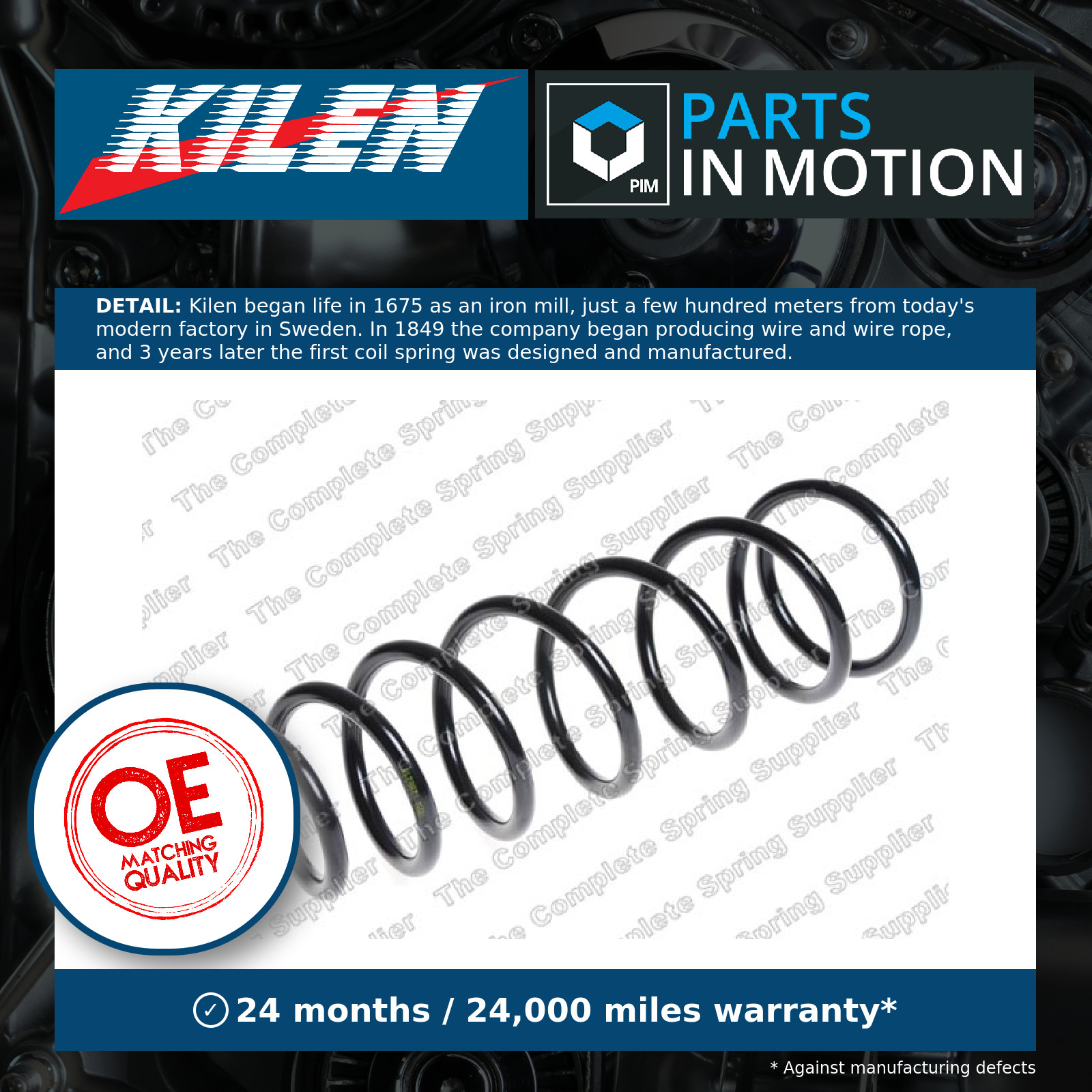 Coil Spring Front 16037 Kilen Suspension N12334011 NF4734011A Quality Guaranteed - Image 9