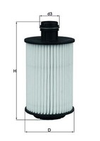 Knecht ÖLfilter Ox 1012D Filtereinsatz FüR Chevrolet Opel J309 C140 Antara Cruze