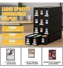 Trading Card Storage Box 12 Drawers Cardboard Organizer with Dividers for top...