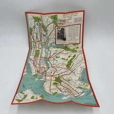 1943 NEW YORK CITY TRANSIT SYSTEM MAP Subways Elevated RRs NYC YMCA Sloan House