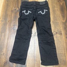 True Region Jean, Geno Super T, Size 4, Black With Black Stitching