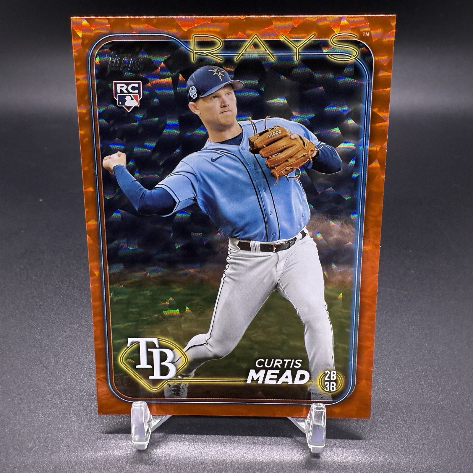 #/299! 🚨2024 Topps Curtis Mead RC Tampa Bay Rays Orange Rookie #82