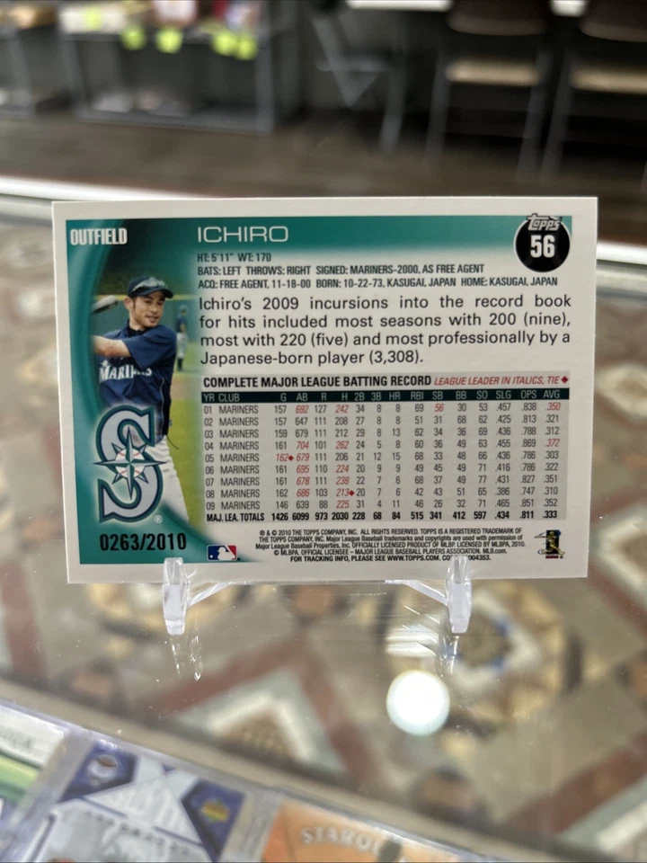 2010 Topps Opening Day #56 Ichiro Suzuki Rare Blue Border SP /2010 Mariners!!! - Image 2 of 2
