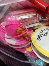 Valentine Random Crafting Lot Valentines Confetti Envelopes and Random Extras