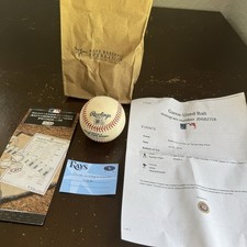 Tampa Bay Rays Game Used Ball COA  Holo 7/2/19 Tommy Pham Asher Wojciechowski