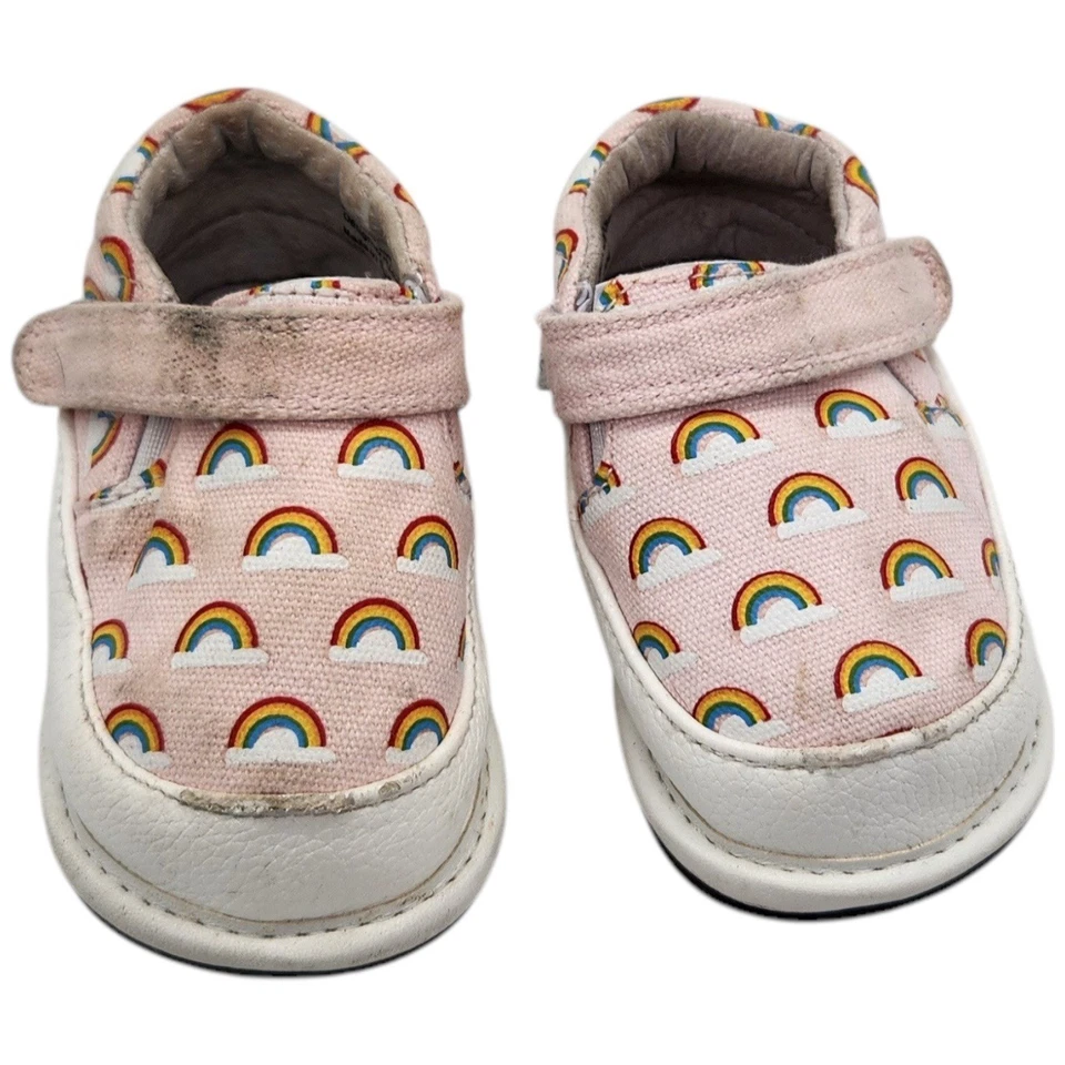 Zapatillas Deportivas Jack and Lily Emma Estampado Arco Iris Lona Patadas 12-18M Antideslizantes 12M 18M Foto 4 de 4