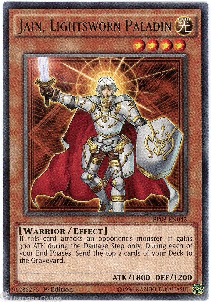 BP03-EN042 Jain, Lightsworn Paladin : Shatterfoil Rare 1st Edition Mint YuGiOh C