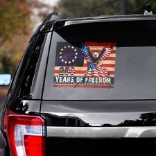 Patriotic Eagle USA Flag Independence Day 250 Years Of Freedom Sticker Decal