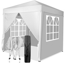 2mx2m Pop Up Gazebo Heavy Duty Waterproof Commercial Grade Marketstall w/4 Sides