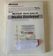 Microsoft Works Suite 99 w/ Certificate of Authenticity : NEW  Sealed