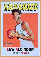 2000-01 Topps Heritage Kareem Abdul-Jabbar #100 Reprint Los Angeles Lakers