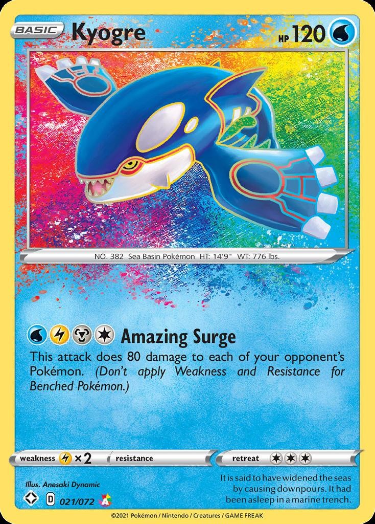 Pokemon Kyogre (21/80) Shining Fates LP HOLO