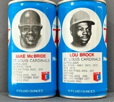 Set of 2 RC Cola 1977 MLB Baseball Cans - St. Louis Cardinals