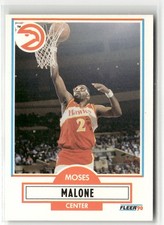 1990-91 FLEER #3 MOSES MALONE ATLANTA HAWKS
