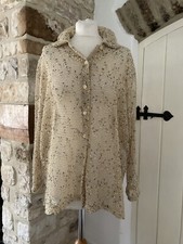 Pale Yellow Net Shirt Size M Lagenlook