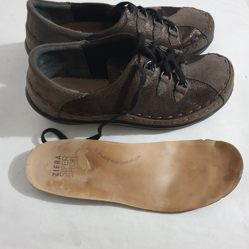 Ziera Shoes Sz EU40 W US9.5 UK6.5 Brown Leather Lace Up Comfort Allsorts Womens - Picture 14 of 18