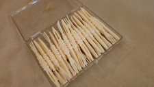 Vintage Mid Century Plastic Cocktail Appetizer Forks Picks 3" lot of 35