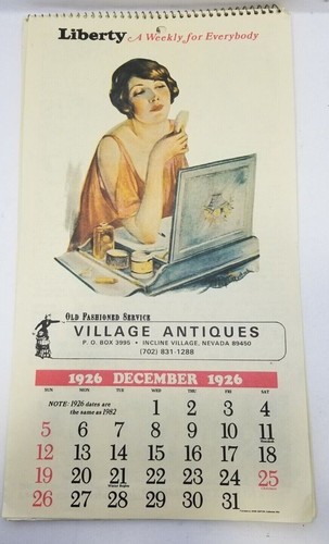 1982 Repro des Freiheitskalenders 1926 Werbung Dorf Antiquitäten Vintage - Bild 3 von 4