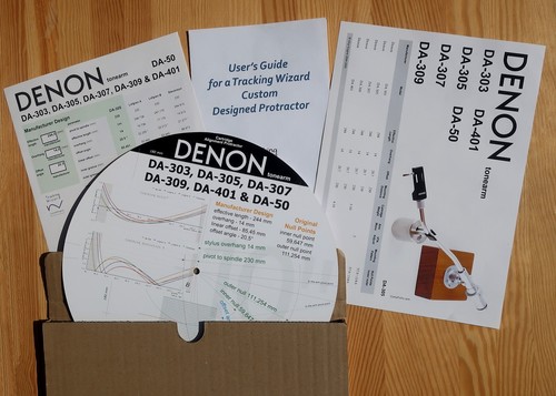 Denon DA-50/303/305/307/309/401 Turntable Tonearm Cartridge Alignment Protractor - 第 5/7 張圖片