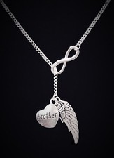 Memorial Necklace Brother Guardian Angel Wing In Memory Heaven Y Lariat