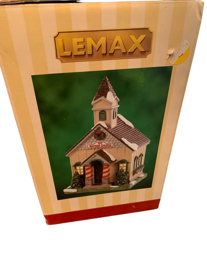 Lemax Wayside Church Lighted Holiday Village Building Christmas With Box - Image 3 of 4