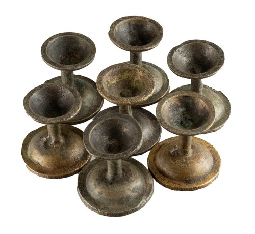 Set 7 Lampen Öl (Tempel Buddhistisches Von 3,6 CM Nepal #6014 - Picture 11 of 15