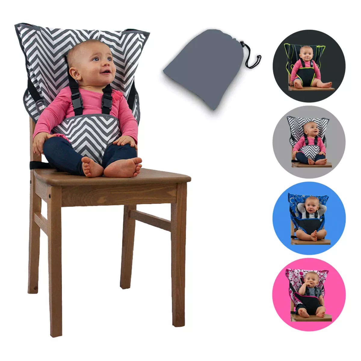 CozyBaby Portable Easy Seat Cloth High Chair with Secure Safety