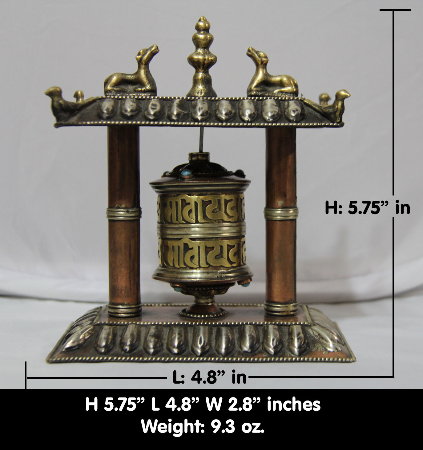 Tibetan Buddhist Handcrafted Spinning Prayer Wheel Small Table Shrine Design eBay