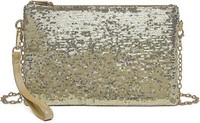 Damen Mini Pailletten Clutch UmhäNgetasche Goldene Kette Hochzeit Party