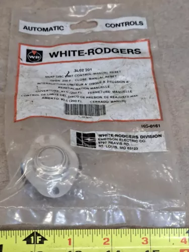 White-Rodgers 3L02-201 Snap Disc Limit Control Manual Reset, Emerson Electric Co