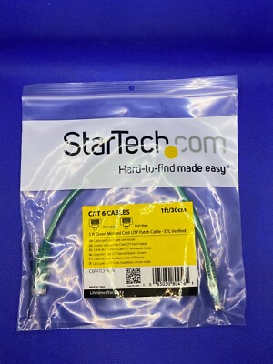 Neues StarTech Cat6 650-MHz-Kabel   grün   30 cm lang
