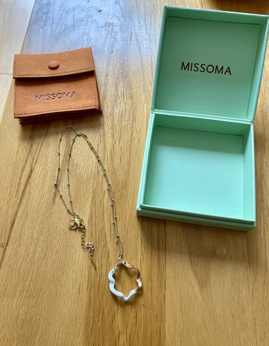 Missoma White Enamel Sterling Silver Squidgie Necklace Rrp £135 New With Box